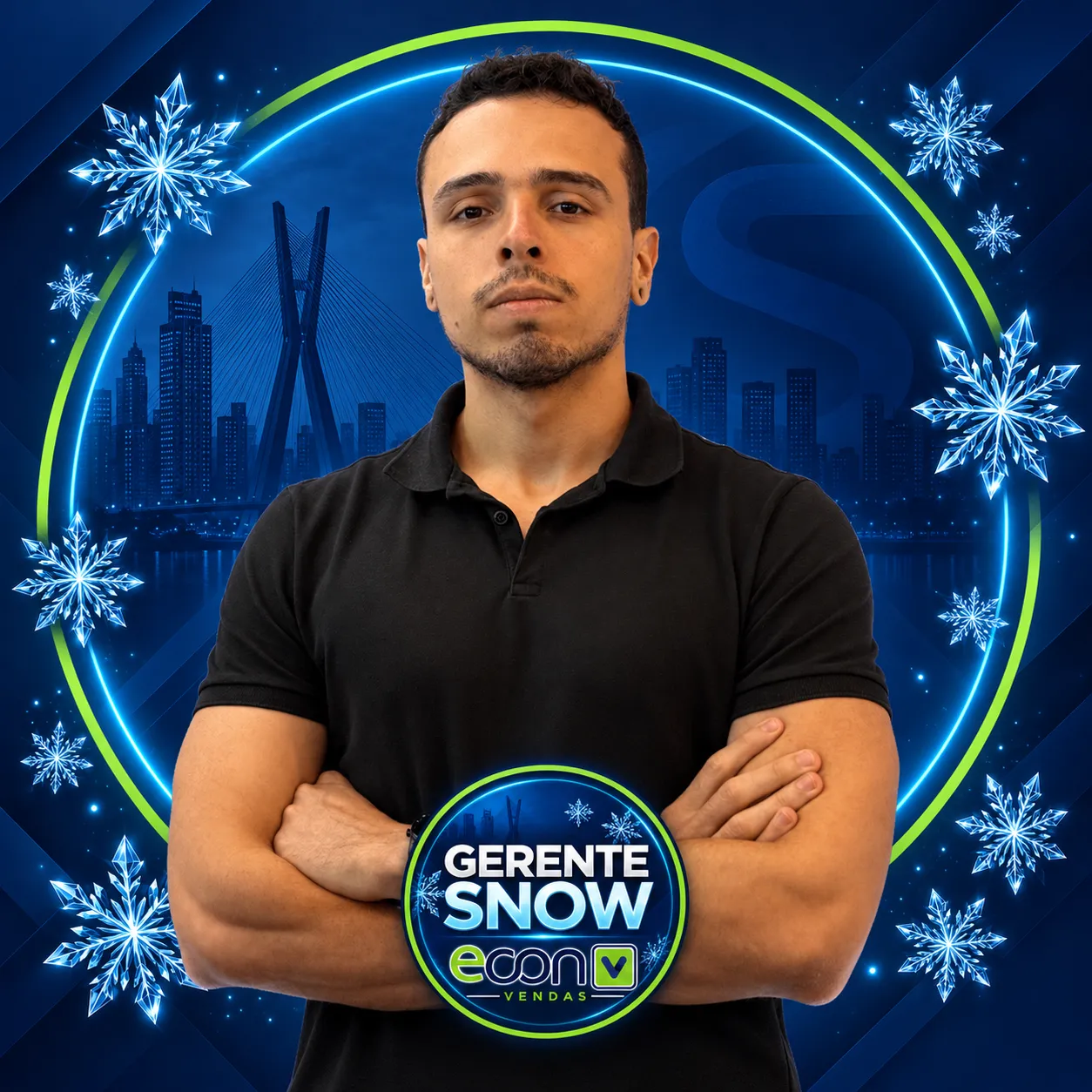 Lucas Neves, o Gerente Snow, com a marca Gerente Snow e Econ Vendas